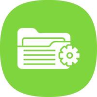 Folder Glyph Curve Icon Design vector
