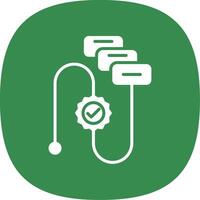 Workflow Glyph Curve Icon Design vector