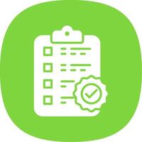 Clipboard Glyph Curve Icon Design vector