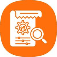 Research Glyph Curve Icon Design vector