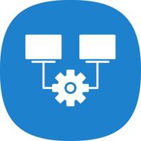 Multitask Glyph Curve Icon Design vector