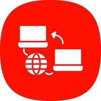 Network Glyph Curve Icon Design vector