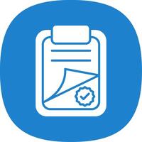 Clipboard Glyph Curve Icon Design vector