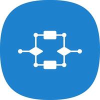 Algorithm Glyph Curve Icon Design vector