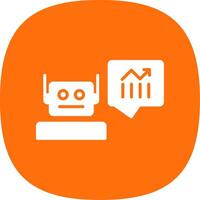Prediction Glyph Curve Icon Design vector