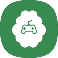 Gaming Glyph Curve Icon Design vector