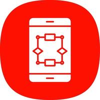 Algorithm Glyph Curve Icon Design vector