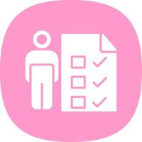Skill Glyph Curve Icon Design vector