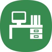 Office Glyph Curve Icon Design vector