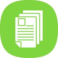 Curriculum Glyph Curve Icon Design vector