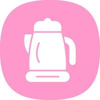 Kettle Glyph Curve Icon Design vector