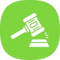 Auction Glyph Curve Icon Design vector