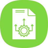 Workflow Glyph Curve Icon Design vector