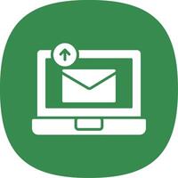 Sending Email Glyph Curve Icon Design vector