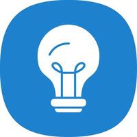 Light Bulb Glyph Curve Icon Design vector