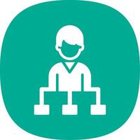 Hierarchy Glyph Curve Icon Design vector