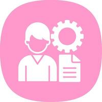 Management Glyph Curve Icon Design vector