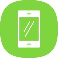 Smartphone Glyph Curve Icon Design vector