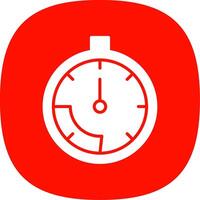 Stopwatch Glyph Curve Icon Design vector