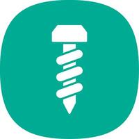 Screw Glyph Curve Icon Design vector