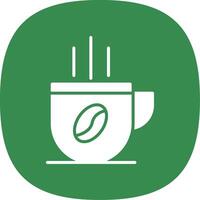 café taza glifo curva icono diseño vector