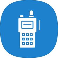 Walkie Talkie Glyph Curve Icon Design vector