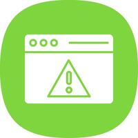 Access Denied Glyph Curve Icon Design vector