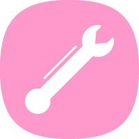 Lug Wrench Glyph Curve Icon Design vector