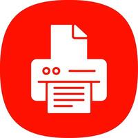 Printer Glyph Curve Icon Design vector