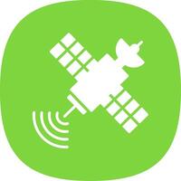 Satellite Glyph Curve Icon Design vector