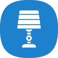 Lamp Glyph Curve Icon Design vector