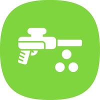 Paintbal Glyph Curve Icon Design vector