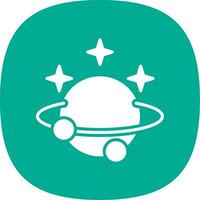 Astronomy Glyph Curve Icon Design vector