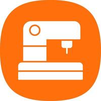 Sewing Machine Glyph Curve Icon Design vector