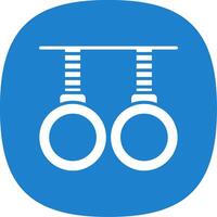 Gymnastics Glyph Curve Icon Design vector