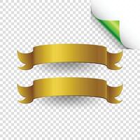 un conjunto de oro cintas con un blanco antecedentes. vector