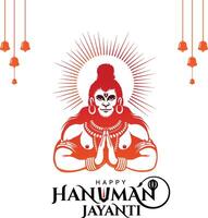 un póster para el templo de el señor hanuman vector