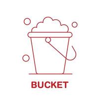 Bucket outline Icon Design illustration. vector