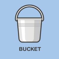 Bucket outline Icon Design illustration. Agriculture Symbol on White background EPS 10 File vector