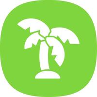 Palm Glyph Curve Icon Design vector