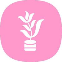 Tarragon Glyph Curve Icon Design vector