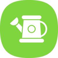 Watering Can Glyph Curve Icon Design vector