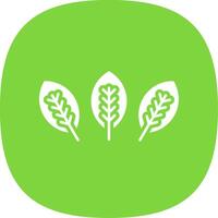 Croton Glyph Curve Icon Design vector