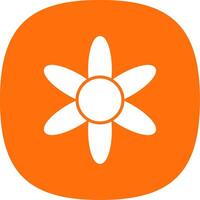 Amaryllis Glyph Curve Icon Design vector