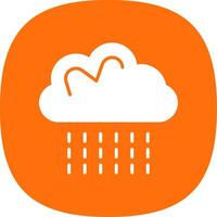 Weather Glyph Curve Icon Design vector