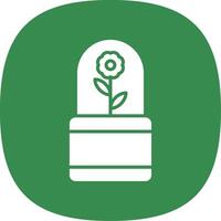 Flower Glyph Curve Icon Design vector