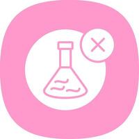 No Chemical Glyph Curve Icon Design vector