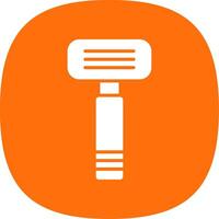 Razor Glyph Curve Icon Design vector