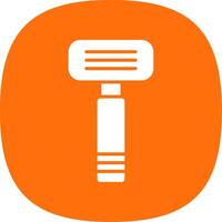 Razor Glyph Curve Icon Design vector