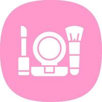 Make Up Glyph Curve Icon Design vector